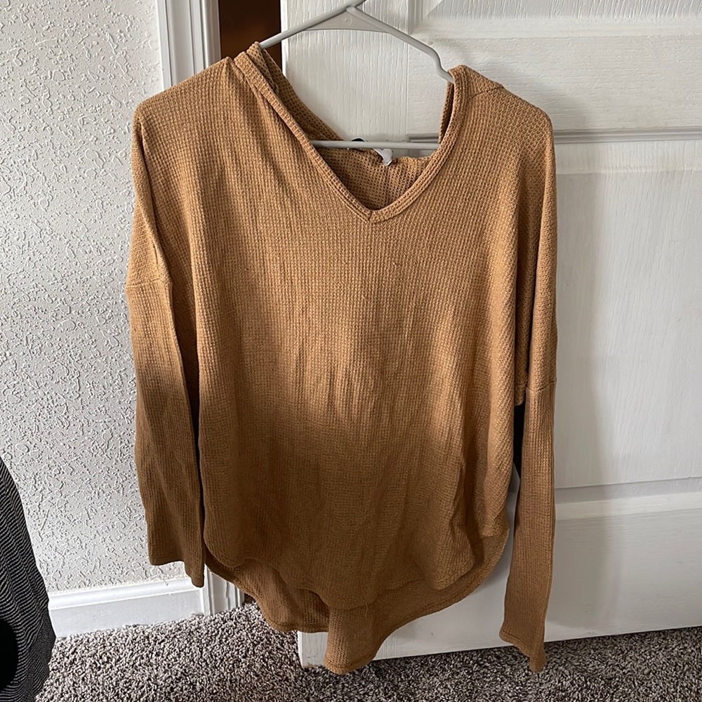 Carly Jean Los Angeles Waffle Knit Hoodie